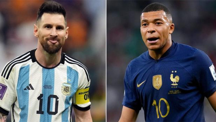 Messi Mbappe world cup